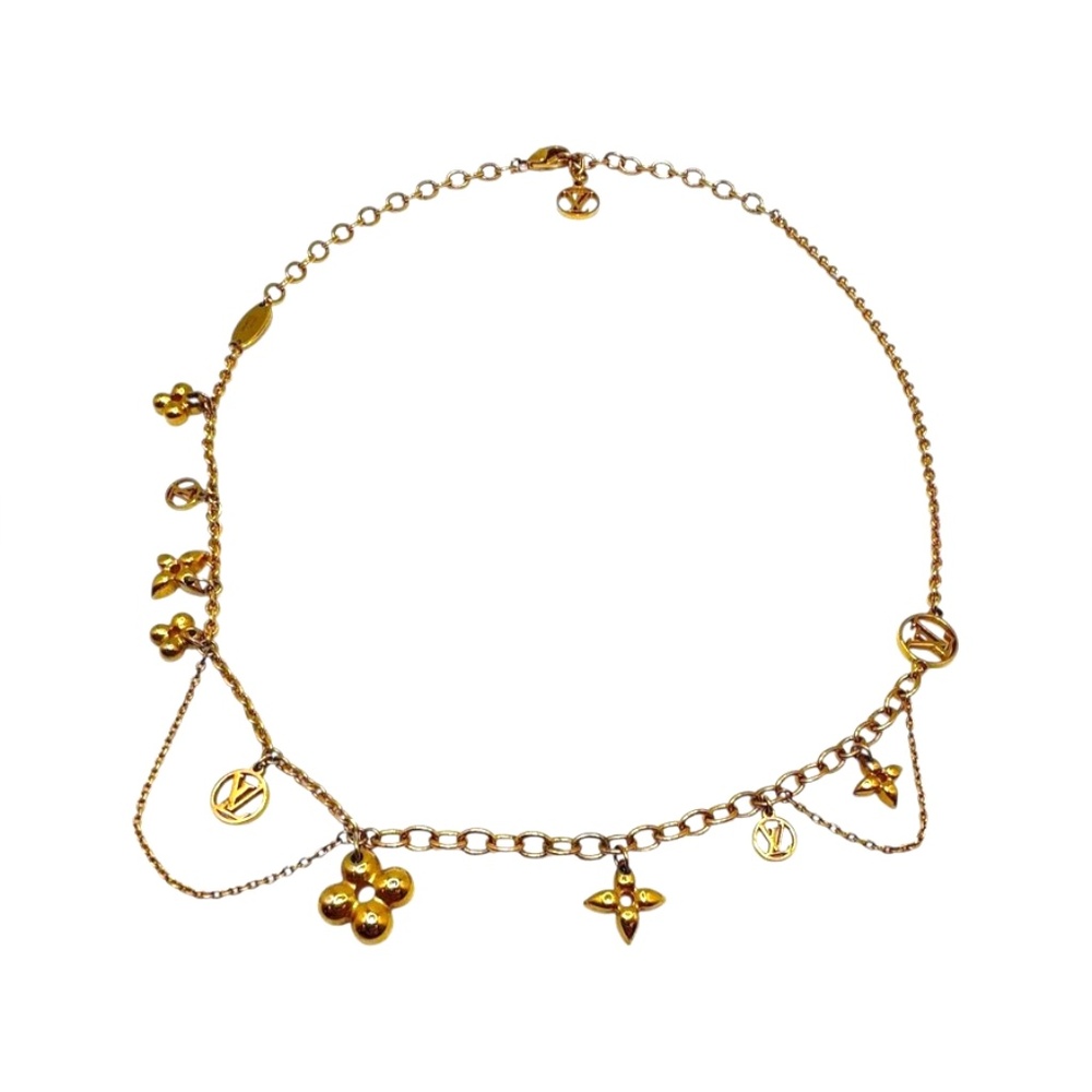 Louis Vuitton Gold Tone Blooming Supple Necklace